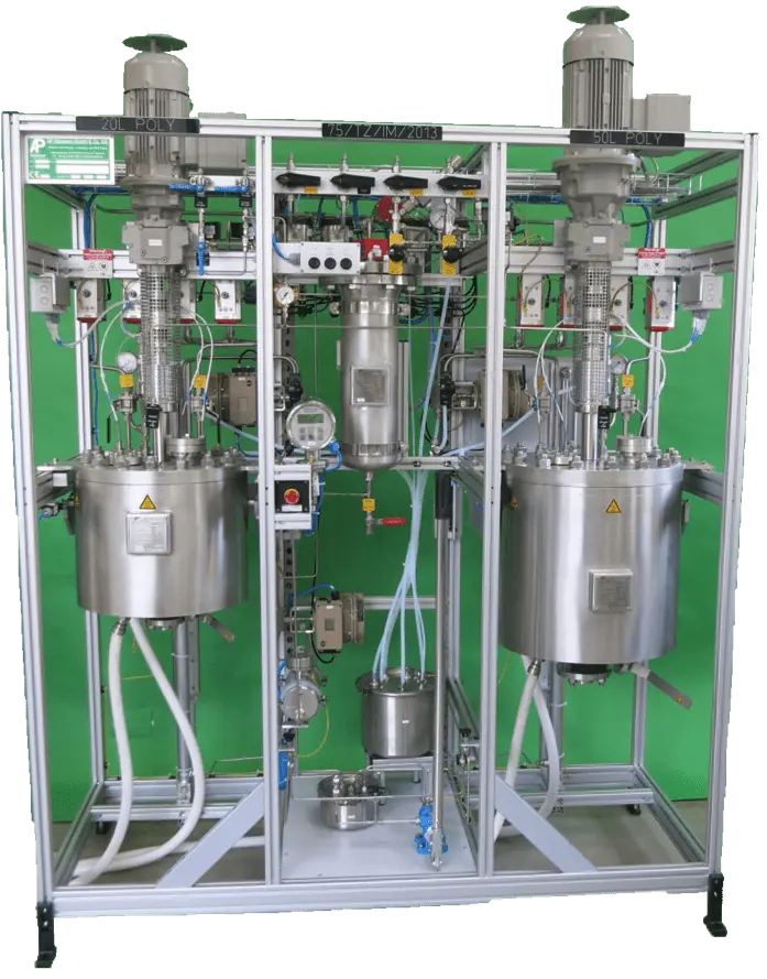 Polymerization plant with 20 or 50 L reactor volume