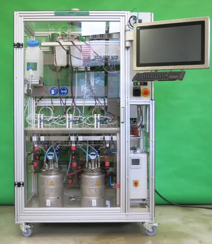 Electrolysis cell test rig